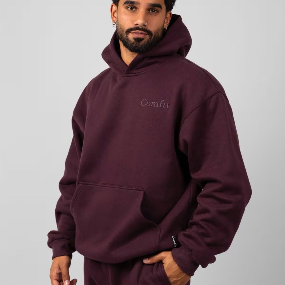 Elegant Women's Plum Hoodie - Picture 5 of 6